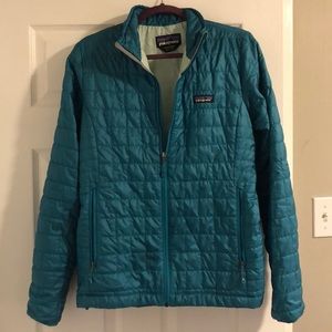 Patagonia Teal Nanopuff jacket, water resistant